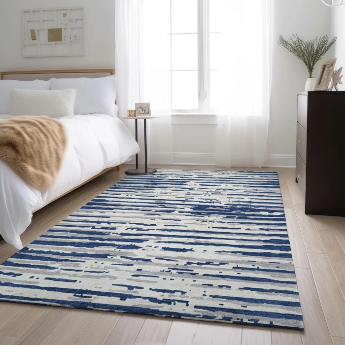 Addison Mayfield Blue AMF888 - 8ft. Round Rug