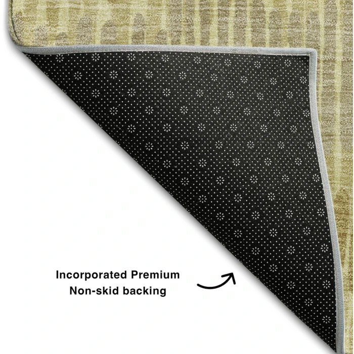 Addison Mayfield Gold AMF889 - 8ft. Round Rug