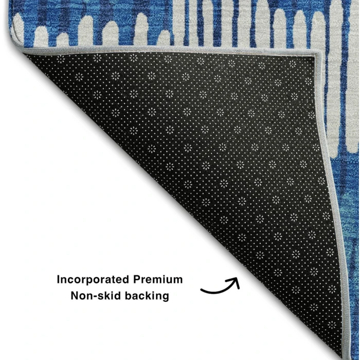 Addison Mayfield Blue AMF889 - 8ft. Round Rug