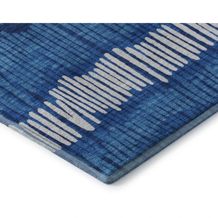 Addison Mayfield Blue AMF889 - 8ft. Round Rug