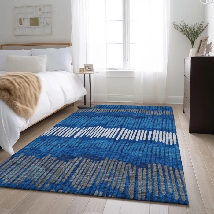 Addison Mayfield Blue AMF889 - 8ft. Round Rug