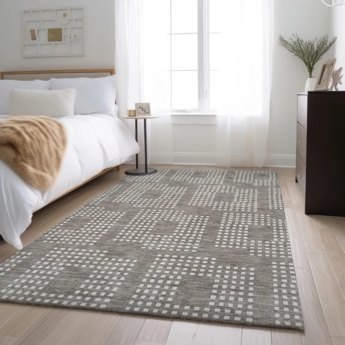 Addison Mayfield Brown AMF890 - 8ft. Round Rug