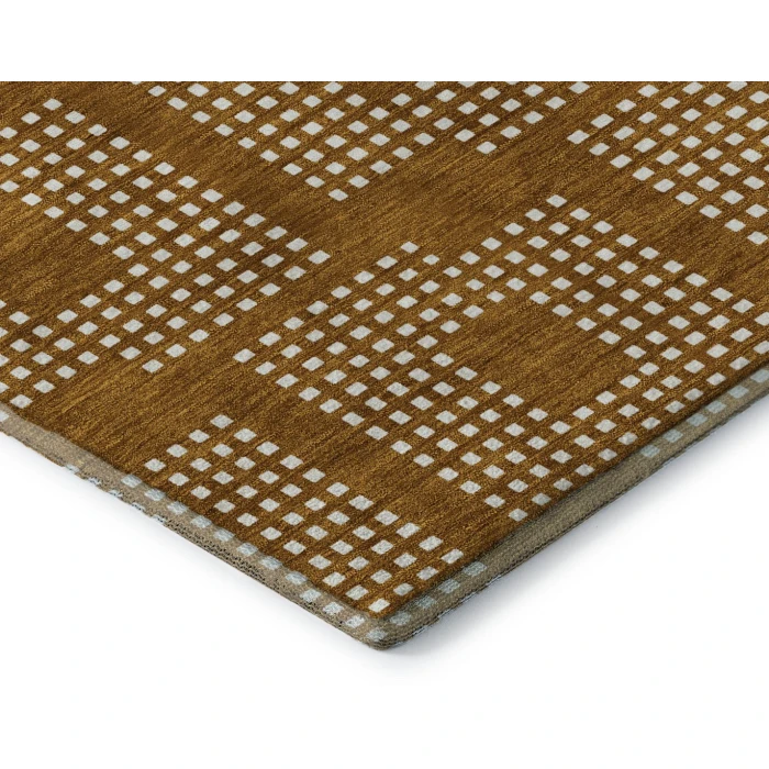 Addison Mayfield Orange AMF890 - 8ft. Round Rug