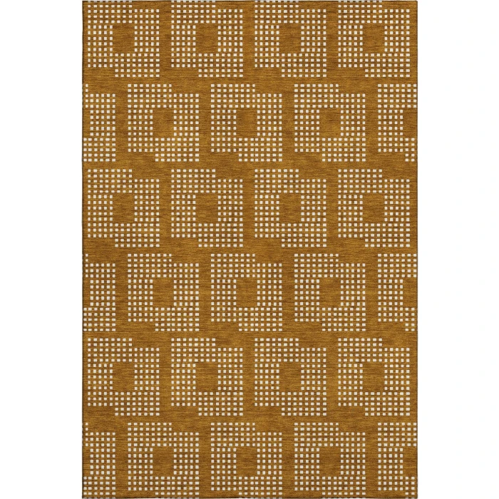 Addison Mayfield Orange AMF890 - 8ft. Round Rug