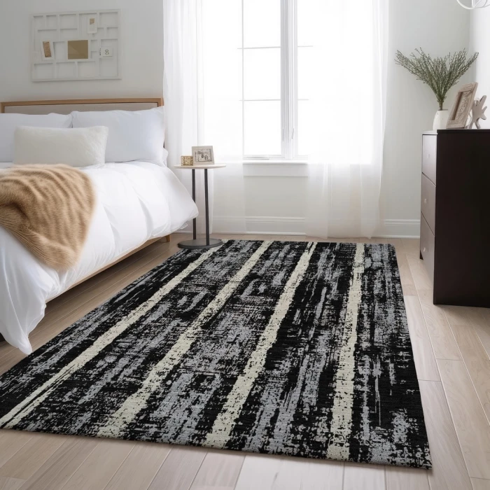 Addison Mayfield Black AMF892 - 8ft. Round Rug
