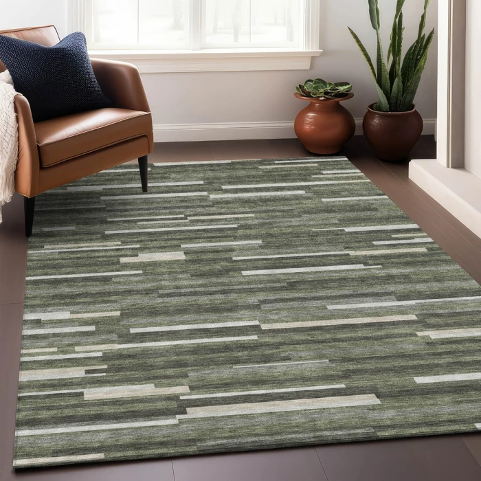 Addison Mayfield Green AMF894 - 8ft. Round Rug