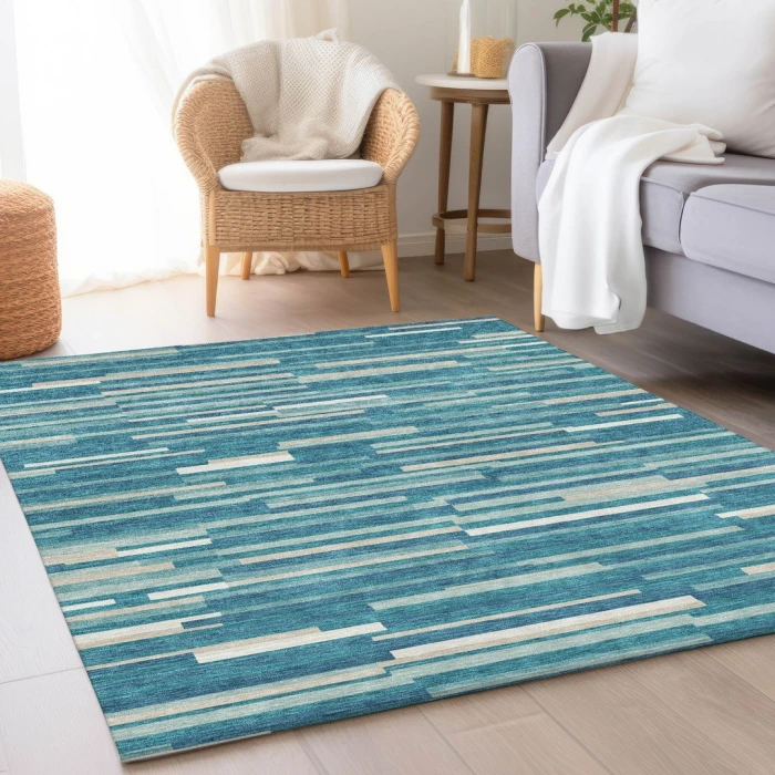 Addison Mayfield Teal AMF894 5ft. x 7ft. 6in. Rect. Rug