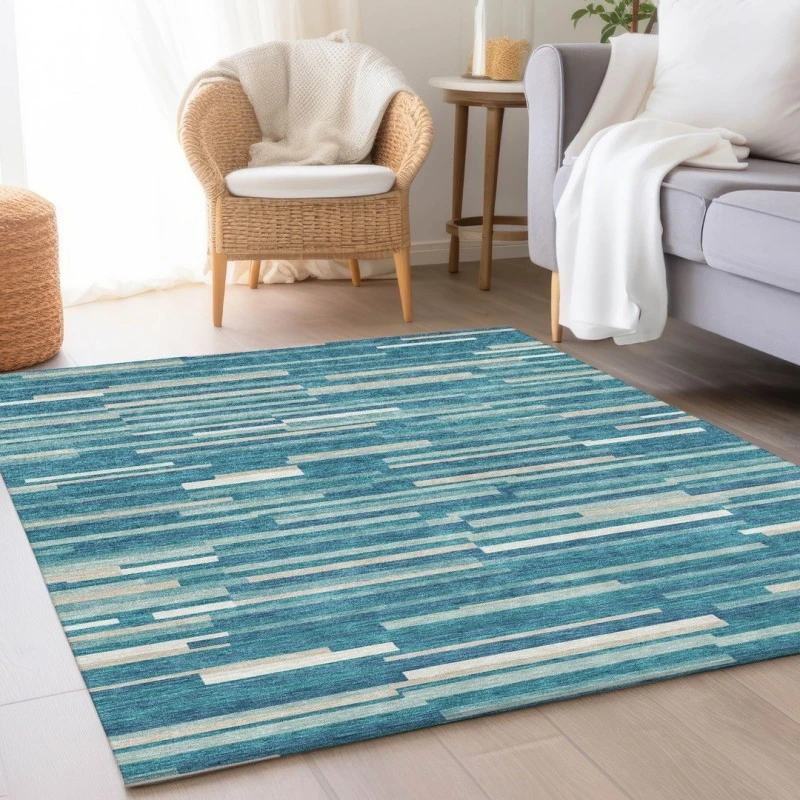 Addison Mayfield Teal AMF894 5ft. x 7ft. 6in. Rect. Rug