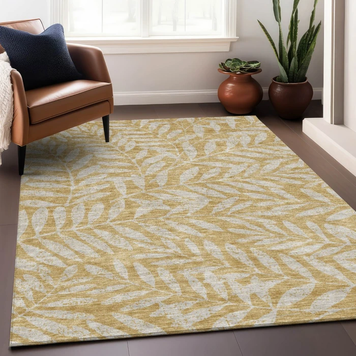 Addison Mayfield Gold AMF899 - 8ft. Round Rug