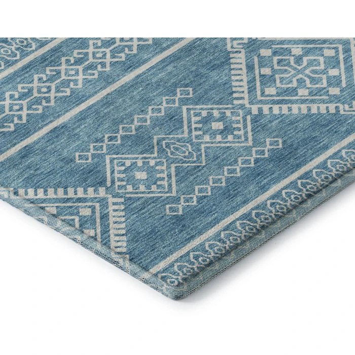 Addison Mayfield Teal AMF901 - 8ft. Round Rug