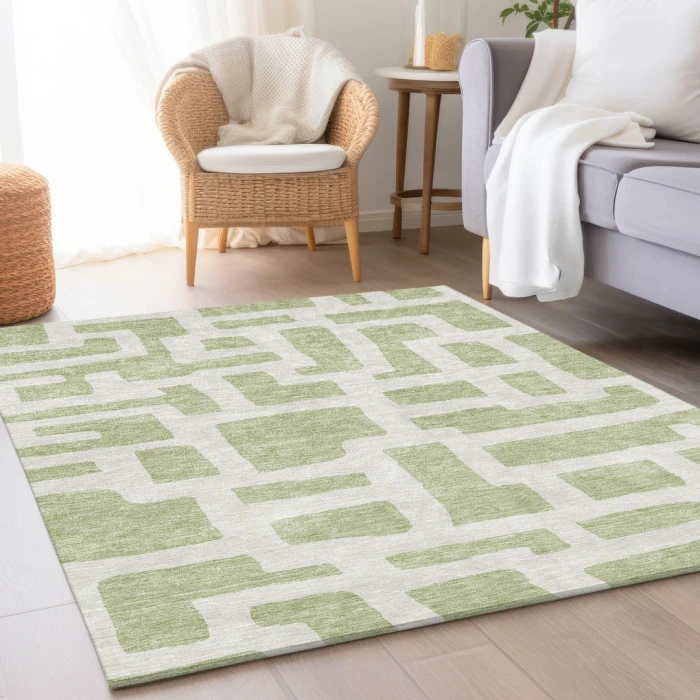 Addison Mayfield Green AMF903 - 8ft. Round Rug