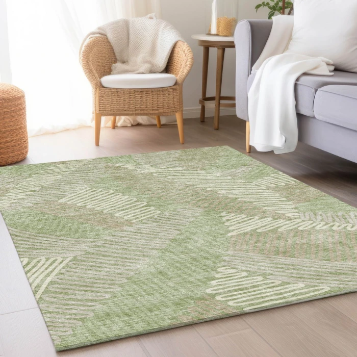 Addison Mayfield Green AMF904 - 8ft. Round Rug