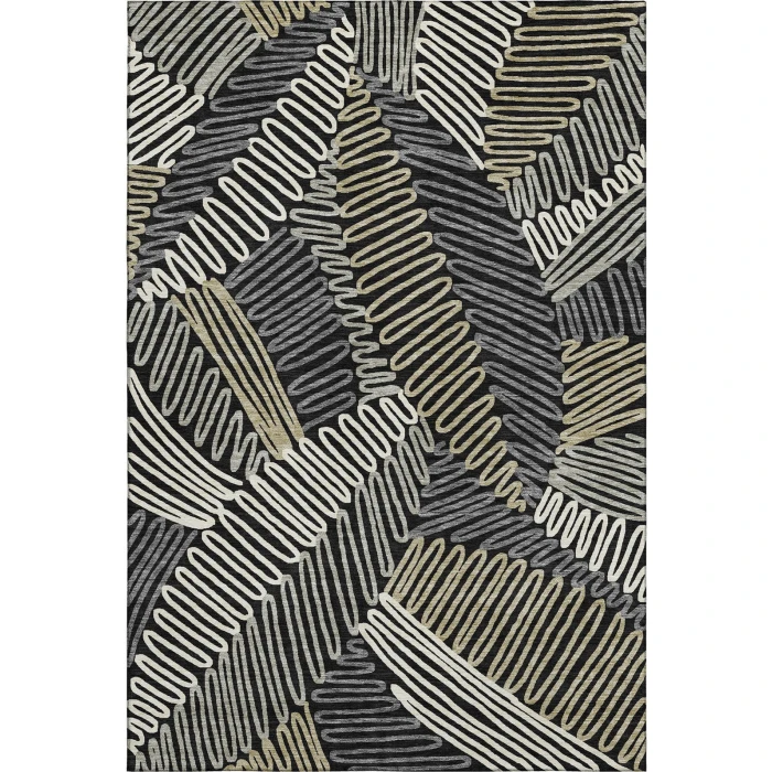 Addison Mayfield Black AMF904 - 8ft. Round Rug