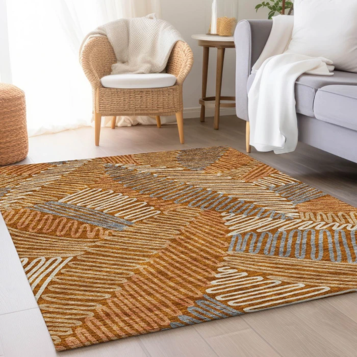 Addison Mayfield Orange AMF904 2ft. 3in. x 7ft. 6in. Rect. Rug