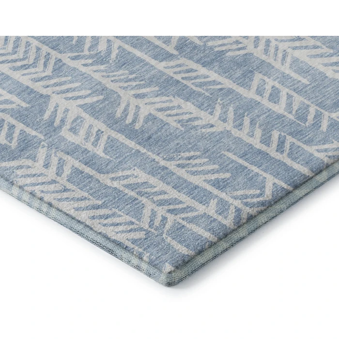 Addison Mayfield Blue AMF906 - 8ft. Round Rug