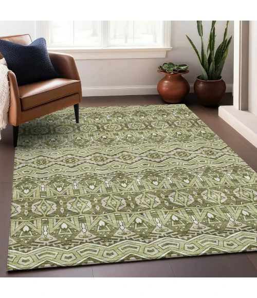 Addison Mayfield Green AMF909 2ft. 3in. x 7ft. 6in. Rect. Rug