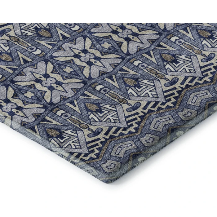 Addison Mayfield Blue AMF909 - 8ft. Round Rug