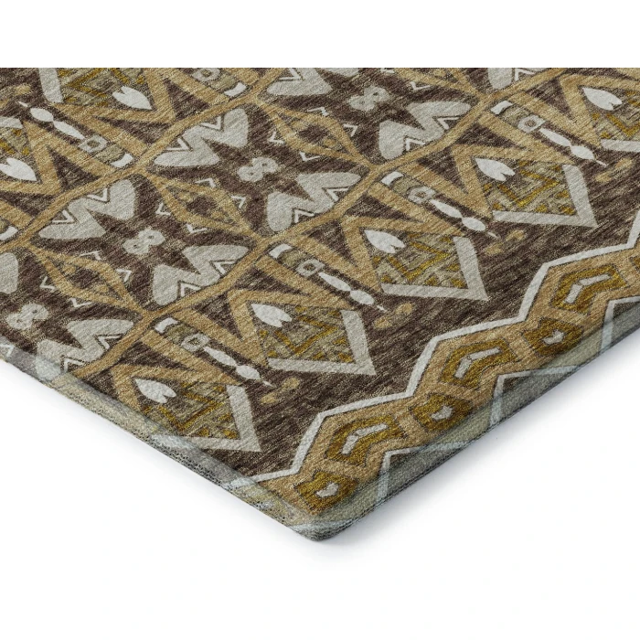 Addison Mayfield Gold AMF909 - 8ft. Round Rug