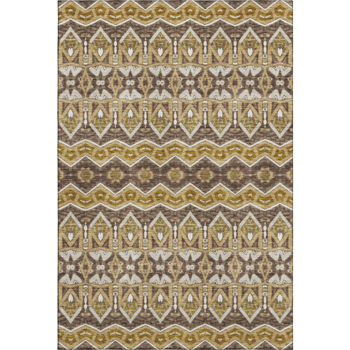 Addison Mayfield Gold AMF909 - 8ft. Round Rug