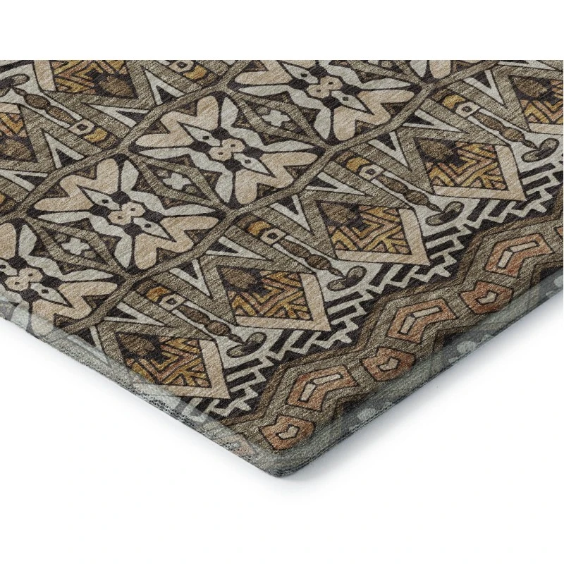 Addison Mayfield Brown AMF909 - 8ft. Round Rug