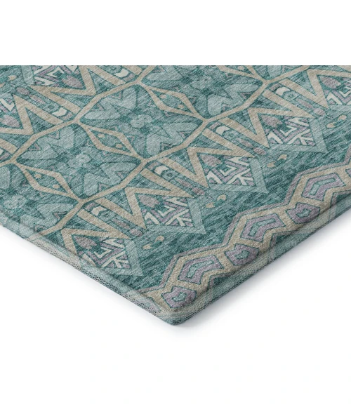 Addison Mayfield Teal AMF909 2ft. 3in. x 7ft. 6in. Rect. Rug