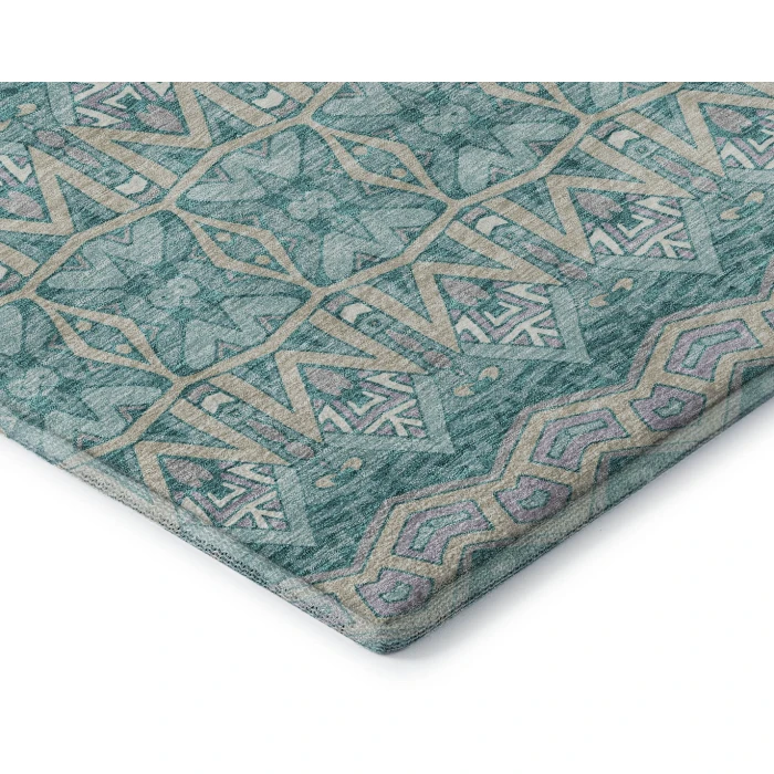 Addison Mayfield Teal AMF909 2ft. 3in. x 7ft. 6in. Rect. Rug