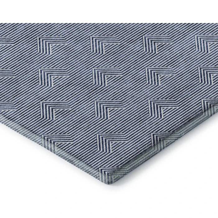 Addison Mayfield Blue AMF910 - 8ft. Round Rug