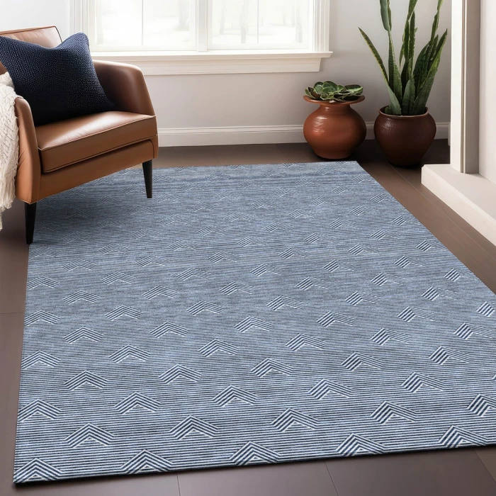 Addison Mayfield Blue AMF910 - 8ft. Round Rug