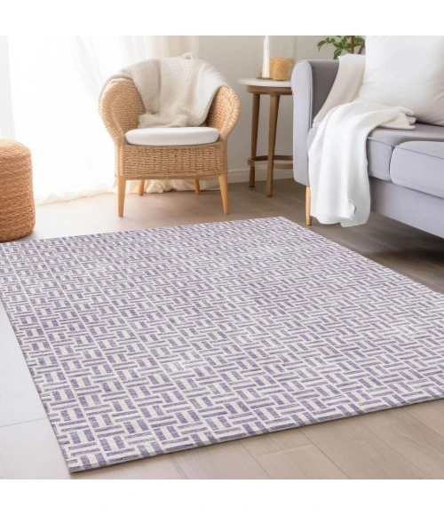 Addison Mayfield Purple AMF911 - 8ft. Round Rug