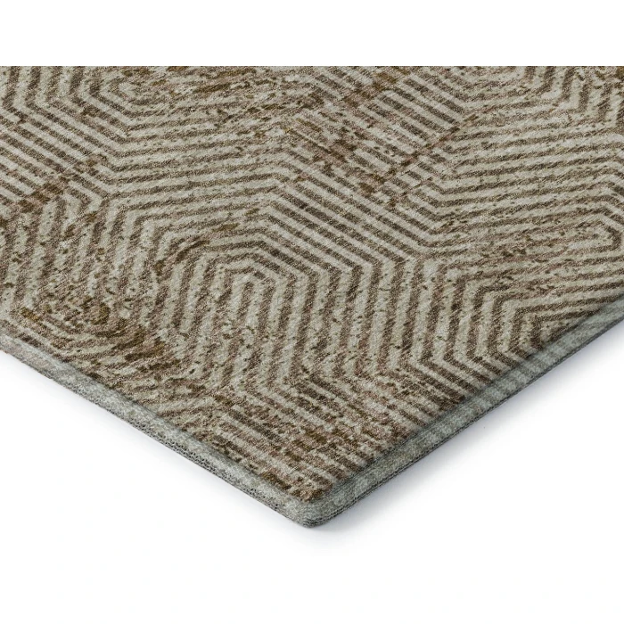 Addison Mayfield Brown AMF912 - 8ft. Round Rug