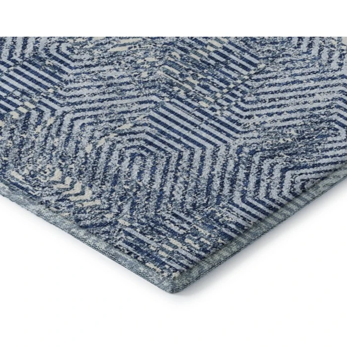 Addison Mayfield Blue AMF912 - 8ft. Round Rug