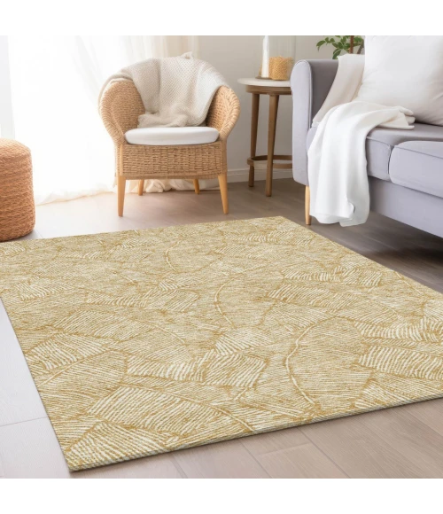 Addison Mayfield Gold AMF913 - 8ft. Round Rug