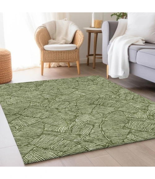 Addison Mayfield Green AMF913 - 8ft. Round Rug