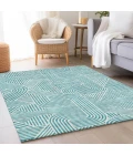 Addison Mayfield Teal AMF917 - 8ft. Round Rug