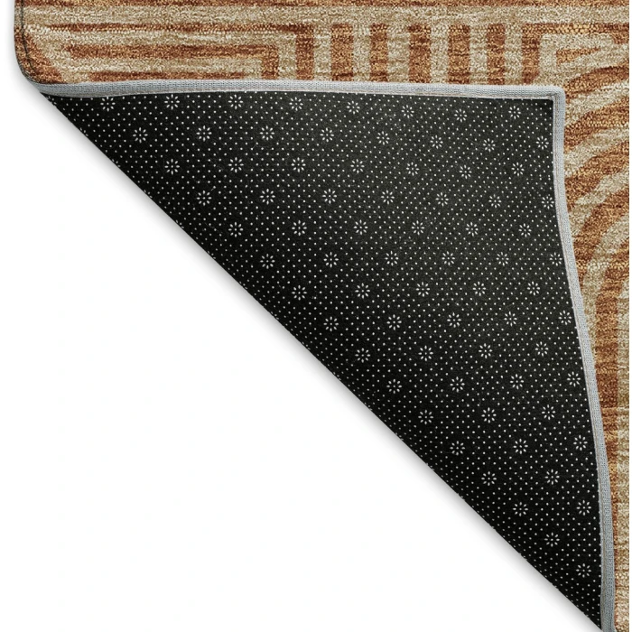 Addison Mayfield Orange AMF917 - 8ft. Round Rug