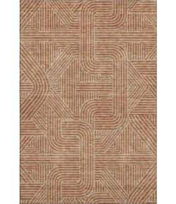 Addison Mayfield Orange AMF917 - 8ft. Round Rug
