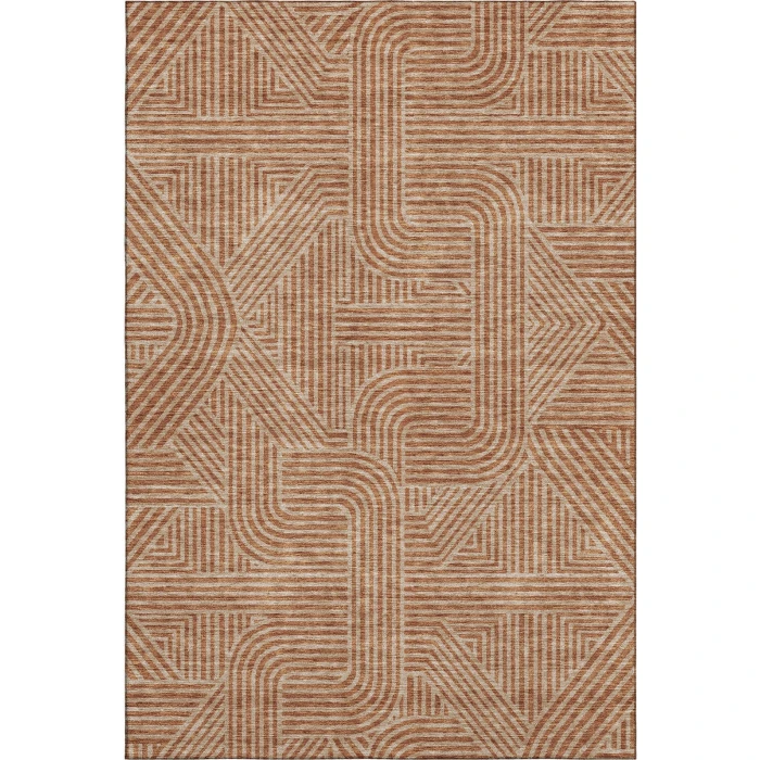 Addison Mayfield Orange AMF917 - 8ft. Round Rug