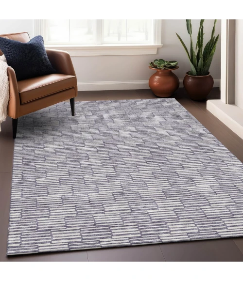 Addison Mayfield Purple AMF918 - 8ft. Round Rug