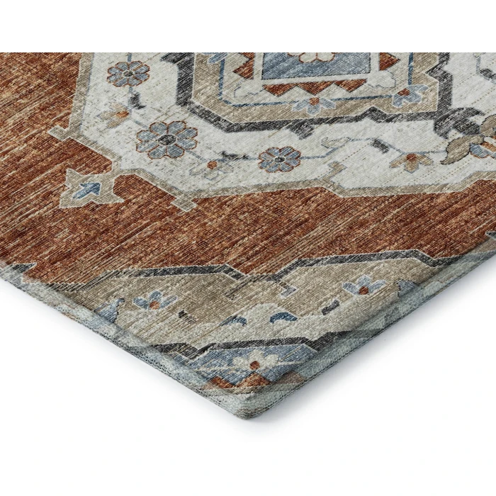 Addison Mayfield Orange AMF91 - 8ft. Round Rug