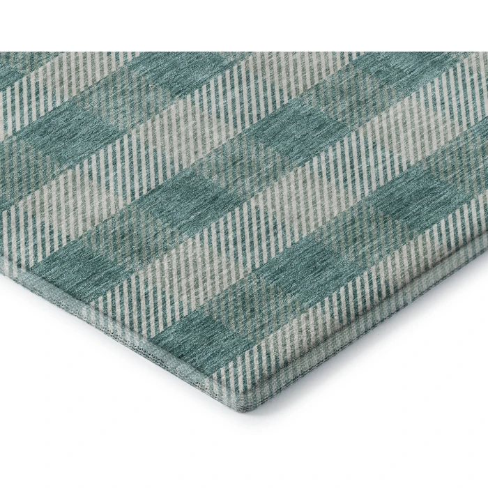 Addison Mayfield Teal AMF924 - 8ft. Round Rug