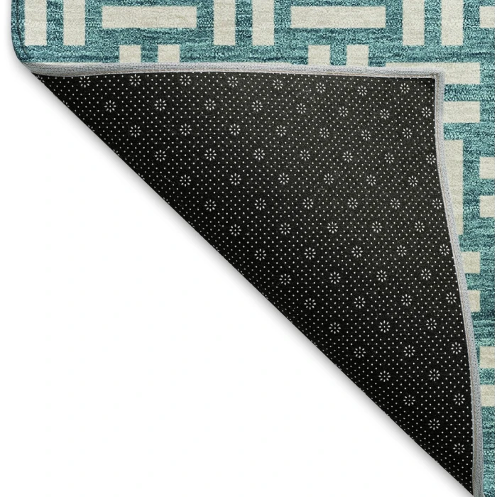 Addison Mayfield Teal AMF925 - 8ft. Round Rug