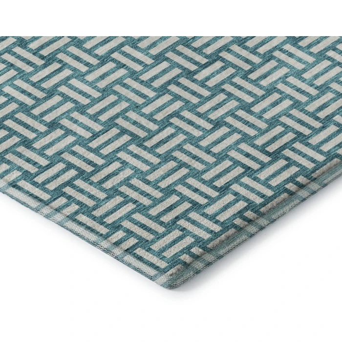Addison Mayfield Teal AMF925 - 8ft. Round Rug