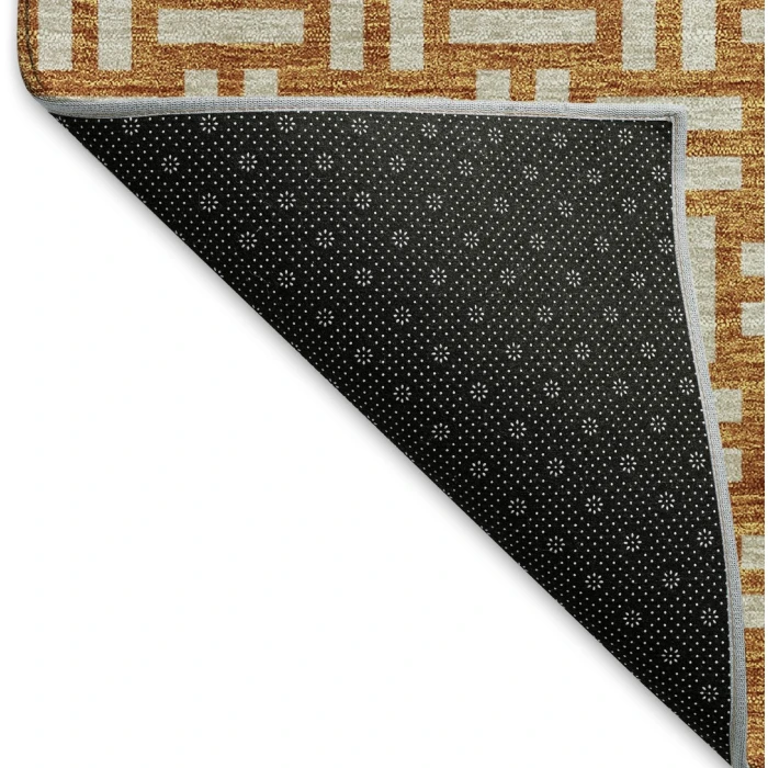 Addison Mayfield Orange AMF925 - 8ft. Round Rug