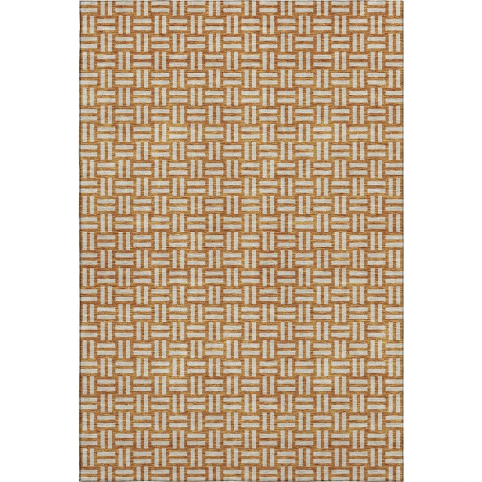 Addison Mayfield Orange AMF925 - 8ft. Round Rug