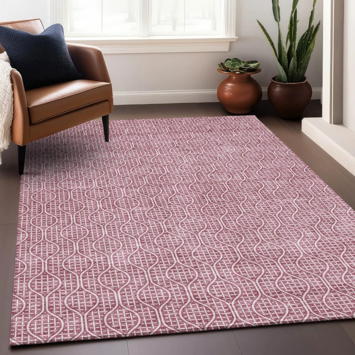 Addison Mayfield Pink AMF926 - 8ft. Round Rug