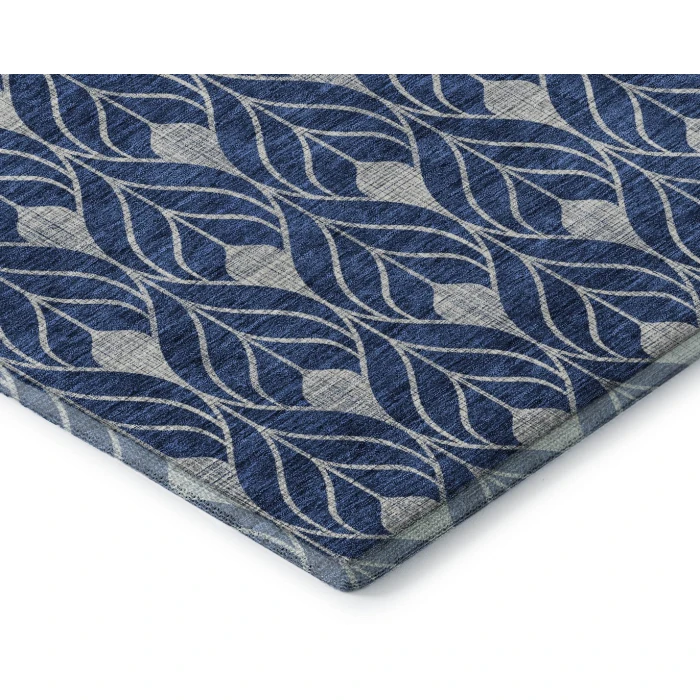 Addison Mayfield Blue AMF927 - 8ft. Round Rug