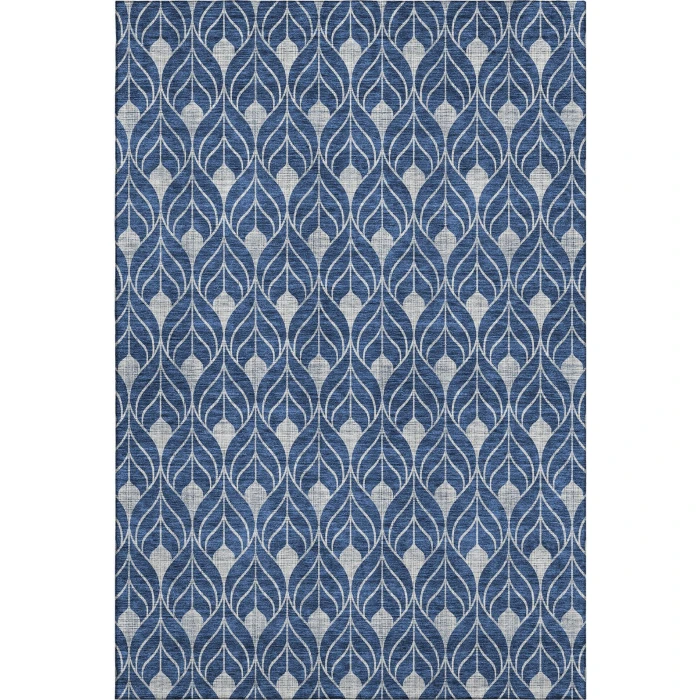 Addison Mayfield Blue AMF927 - 8ft. Round Rug