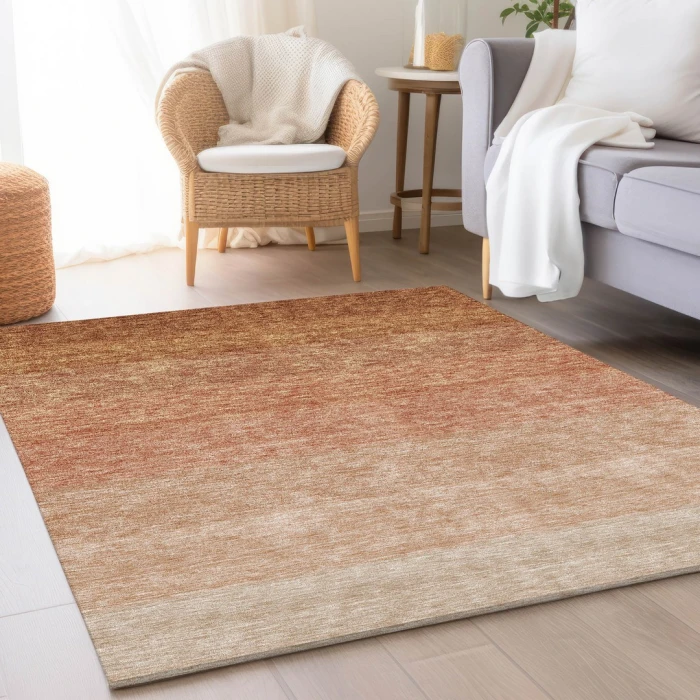 Addison Mayfield Orange AMF928 - 8ft. Round Rug
