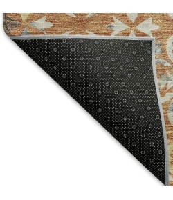 Addison Mayfield Orange AMF930 - 8ft. Round Rug