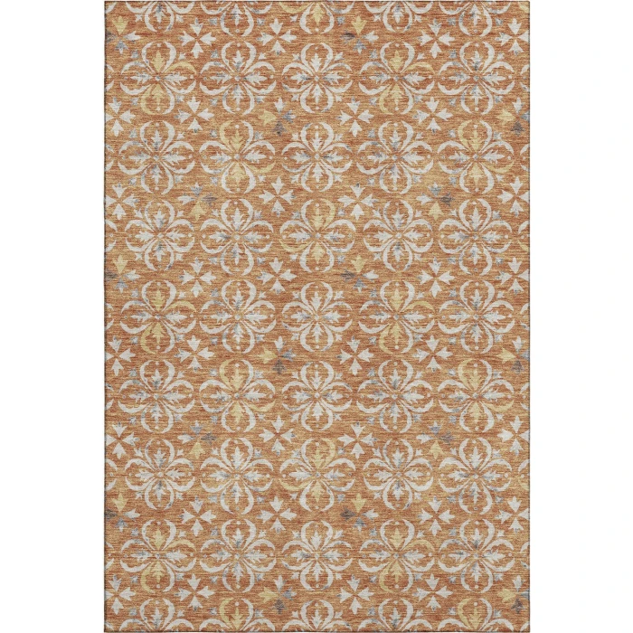Addison Mayfield Orange AMF930 - 8ft. Round Rug